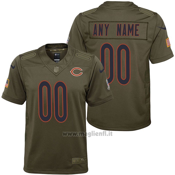 Maglia NFL Limited Bambino Chicago Bears Personalizzate Salute To Service Verde